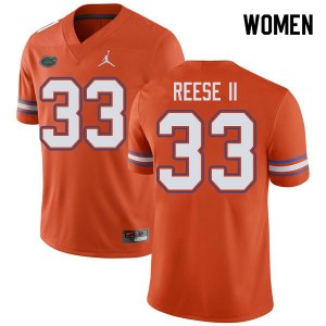 Jordan Brand Women #33 David Reese II Florida Gators College Football Jerseys Orange 398971-785
