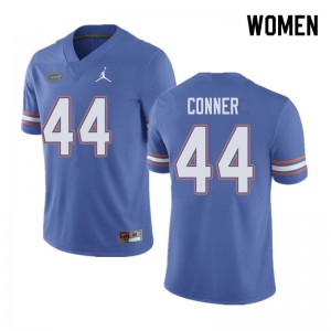 Jordan Brand Women #44 Garrett Conner Florida Gators College Football Jerseys Blue 444908-956
