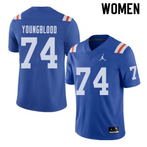 Jordan Brand Women #74 Jack Youngblood Florida Gators Throwback Alternate College Football Jerseys 249852-906