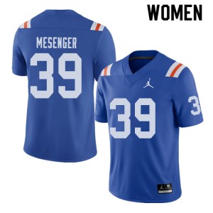 Jordan Brand Women #39 Jacob Mesenger Florida Gators Throwback Alternate College Football Jerseys 846146-659