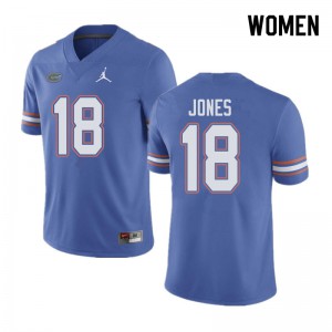 Jordan Brand Women #18 Jalon Jones Florida Gators College Football Jerseys Blue 894983-634
