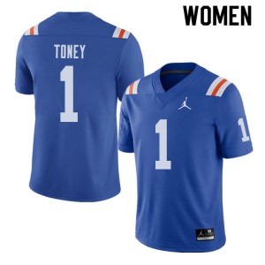 Jordan Brand Women #1 Kadarius Toney Florida Gators Throwback Alternate College Football Jerseys 970706-174