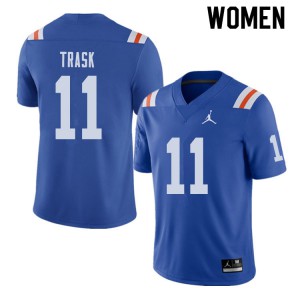 Jordan Brand Women #11 Kyle Trask Florida Gators Throwback Alternate College Football Jerseys Royal 217508-260