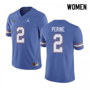 Jordan Brand Women #2 Lamical Perine Florida Gators College Football Jerseys Blue 453103-258