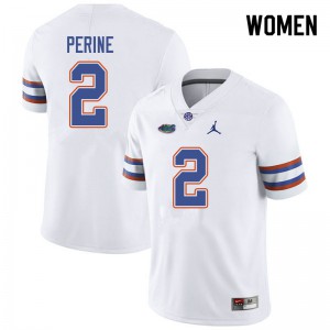 Jordan Brand Women #2 Lamical Perine Florida Gators College Football Jerseys White 650708-628