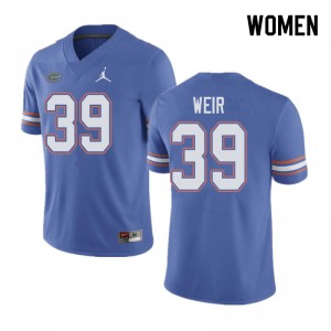 Jordan Brand Women #39 Michael Weir Florida Gators College Football Jerseys Blue 548583-869
