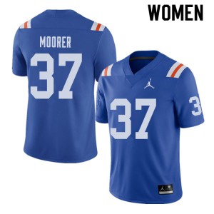 Jordan Brand Women #37 Patrick Moorer Florida Gators Throwback Alternate College Football Jerseys 571668-302