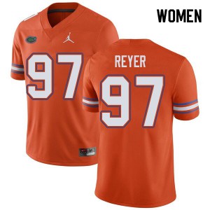 Jordan Brand Women #97 Theodore Reyer Florida Gators College Football Jerseys Orange 154726-176