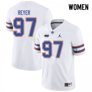 Jordan Brand Women #97 Theodore Reyer Florida Gators College Football Jerseys White 608956-588