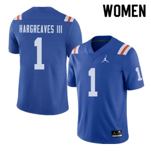 Jordan Brand Women #1 Vernon Hargreaves III Florida Gators Throwback Alternate College Football Jerseys 869402-128