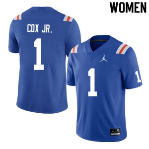 Women #1 Brenton Cox Jr. Florida Gators College Football Jerseys Throwback 583796-630