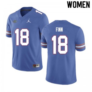 Women #18 Jacob Finn Florida Gators College Football Jerseys Blue 737351-208