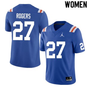 Women #27 Jahari Rogers Florida Gators College Football Jerseys Throwback 993094-442
