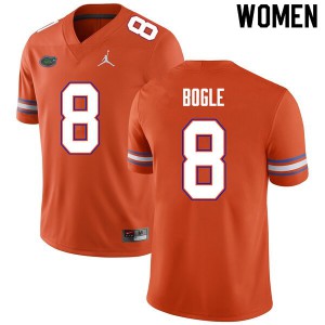 Women #8 Khris Bogle Florida Gators College Football Jerseys Orange 871169-542