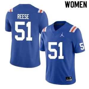 Women #51 Stewart Reese Florida Gators College Football Jerseys Throwback 580384-655