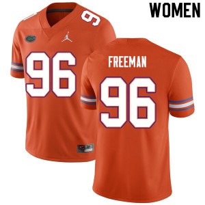Women #96 Travis Freeman Florida Gators College Football Jerseys Orange 924401-977