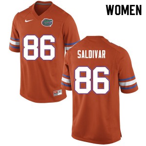 Women #86 Andres Saldivar Florida Gators College Football Jerseys Orange 952017-949