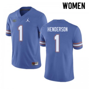 Jordan Brand Women #1 CJ Henderson Florida Gators College Football Jerseys Blue 186577-883