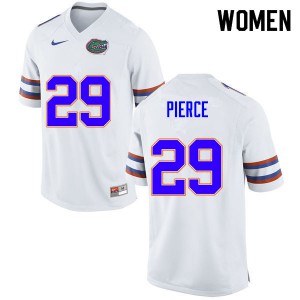 Women #29 Dameon Pierce Florida Gators College Football Jerseys White 210404-342