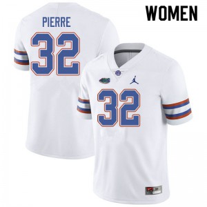 Jordan Brand Women #32 Jesiah Pierre Florida Gators College Football Jerseys White 475509-246