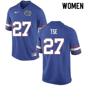 Women #27 Joshua Tse Florida Gators College Football Jerseys Blue 833977-721