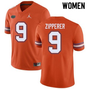 Jordan Brand Women #9 Keon Zipperer Florida Gators College Football Jerseys Orange 630954-145