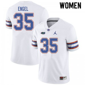 Jordan Brand Women #35 Kyle Engel Florida Gators College Football Jerseys White 159238-538