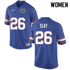 Women #26 Robert Clay Florida Gators College Football Jerseys Blue 896051-390