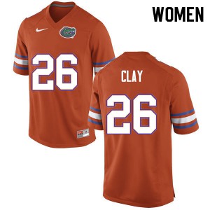 Women #26 Robert Clay Florida Gators College Football Jerseys Orange 723816-353