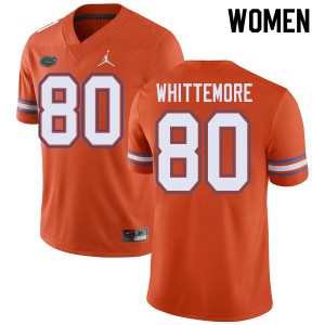 Jordan Brand Women #80 Trent Whittemore Florida Gators College Football Jerseys Orange 602995-313