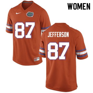 Women #87 Van Jefferson Florida Gators College Football Jerseys Orange 314327-545
