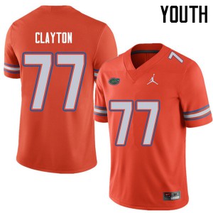 Jordan Brand Youth #77 Antonneous Clayton Florida Gators College Football Jerseys Orange 697559-623
