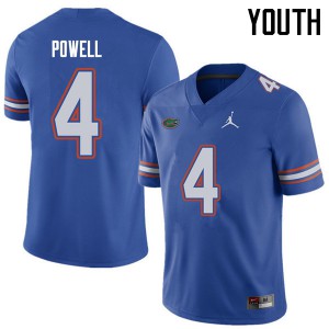 Jordan Brand Youth #4 Brandon Powell Florida Gators College Football Jerseys Royal 167034-155