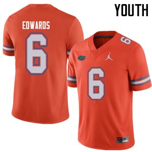 Jordan Brand Youth #6 Brian Edwards Florida Gators College Football Jerseys Orange 877435-215