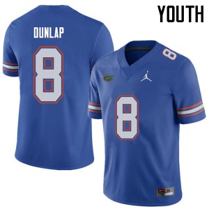 Jordan Brand Youth #8 Carlos Dunlap Florida Gators College Football Jerseys Royal 994278-694