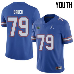 Jordan Brand Youth #79 Dallas Bruch Florida Gators College Football Jerseys Royal 986068-381
