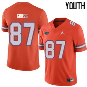 Jordan Brand Youth #87 Dennis Gross Florida Gators College Football Jerseys Orange 224861-923