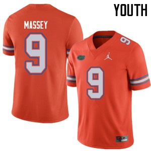 Jordan Brand Youth #9 Dre Massey Florida Gators College Football Jerseys Orange 612064-719