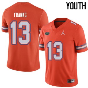 Jordan Brand Youth #13 Feleipe Franks Florida Gators College Football Jerseys Orange 727011-691