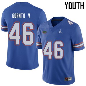 Jordan Brand Youth #46 Harry Gornto V Florida Gators College Football Jerseys Royal 523377-235