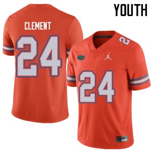 Jordan Brand Youth #24 Iverson Clement Florida Gators College Football Jerseys Orange 298796-488