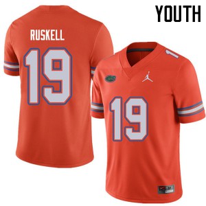 Jordan Brand Youth #19 Jack Ruskell Florida Gators College Football Jerseys Orange 761055-980