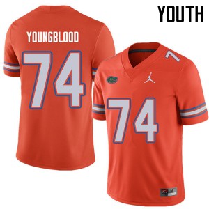 Jordan Brand Youth #74 Jack Youngblood Florida Gators College Football Jerseys Orange 871519-269