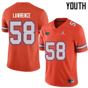 Jordan Brand Youth #58 Jahim Lawrence Florida Gators College Football Jerseys Orange 876340-275