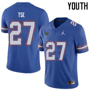 Jordan Brand Youth #27 Joshua Tse Florida Gators College Football Jerseys Royal 293929-462