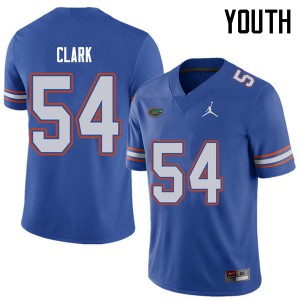 Jordan Brand Youth #54 Khairi Clark Florida Gators College Football Jerseys Royal 691140-893
