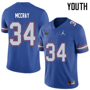 Jordan Brand Youth #34 Lerentee McCray Florida Gators College Football Jerseys Royal 579460-235