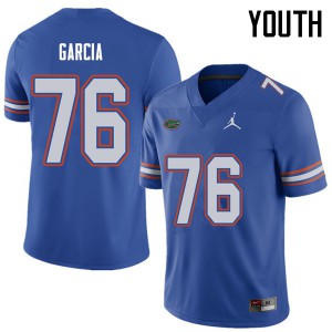 Jordan Brand Youth #76 Max Garcia Florida Gators College Football Jerseys Royal 230165-623