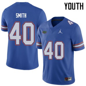 Jordan Brand Youth #40 Nick Smith Florida Gators College Football Jerseys Royal 386170-878