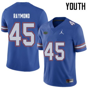 Jordan Brand Youth #45 R.J. Raymond Florida Gators College Football Jerseys Royal 301434-119
